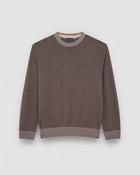 Paul &amp; Shark Shark Tag Soft Cool Touch wool crewneck - Brown / XL
