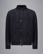 Paul &amp; Shark Aqualeather Suede Bomber - Navy / XL image