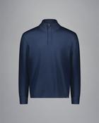 Paul &amp; Shark Summer Wool half zip sweater with Alcantara® details - Navy / M