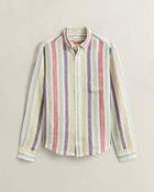 Gant Clothing Regular Fit Multistripe Linen Shirt - Multi / XL