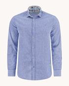 A Fish Named Fred Linen Stripe Shirt - Blue / L