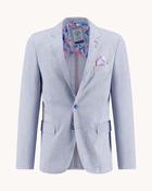 A Fish Named Fred Linen Look Blazer - Blue / 42