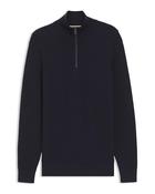 Boss Black H-Ulicio Regular Fit Quarter Zip - Blue / XL