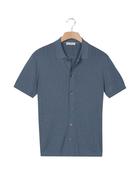 Thomas Maine Short Sleeve Cardigan Shirt - Blue / L