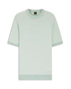 Boss Orange Kantonio Short Sleeve Cotton Two Tone Knit - Green / L