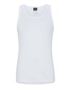 Boss Bodywear Ribbed-Cotton Underwear Vest - White / 2XL