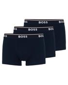 Boss Bodywear 3P Trunks With Logo Waistband - Blue / S