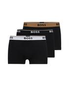 Boss 3 Pack Logo Waistband Trunks - Black / S