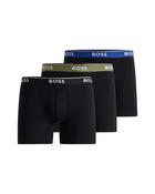 Boss Bodywear 3P Stretch-Cotton Boxer Briefs - Black / 2XL