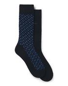 Boss Accessories 2 Pk Monogram Socks - Blue / 40-46
