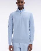Eden Park Honeycomb Cotton 1/4 Zip - Blue / 3XL