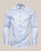 Eton Signature Twill Shirt Floral Details - Blue / 41