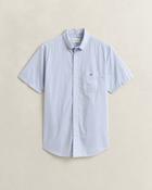 Gant Clothing Regular Fit Poplin Short Sleeve Shirt - Blue / M