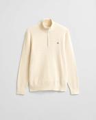Gant Clothing Mini Cable Knit Half-Zip Sweater - Off Whit / L
