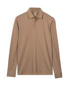 Giordano Landro Liquid Cotton Long sleeve Polo - Brown / 2XL