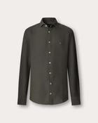 Hackett London Linen Shirt - Green / XL