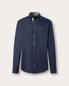 Hackett London Tailored Fit Multi Trim Flannel Shirt - Navy / 2XL image