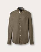 Hackett London Tailored Fit Multi Trim Flannel Shirt - Green / 2XL image