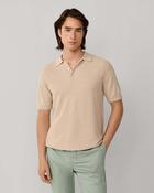 Hackett London Honeycomb Short Sleeve Polo - Brown / M