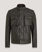 Belstaff Racemaster Waxed Cotton Jacket - Green / 42