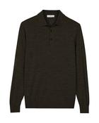 Thomas Maine Long Sleeve Polo Collar Knit - Brown / XL image