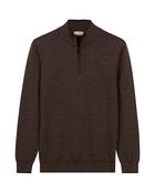 Thomas Maine Merino Half Zip - Brown / M image