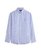 Tommy Hilfiger Linen Bengal Stripe Regular Fit Shirt - Blue / XL