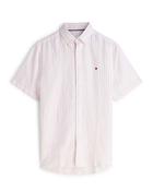 Tommy Hilfiger Linen Blend Stripe S/S Shirt - Pink / L