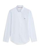 Tommy Hilfiger Flex Poplin Small Print Slim Shirt - Blue / M