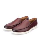 John White Ethan Grain Leather Shoe - Wine / 45