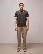 Wool &amp; Co Short Sleeve Polo - Brown / M