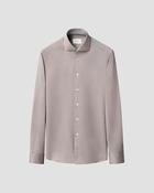Eton Filo di Scozia Jersey Slim Fit Shirt - Brown / 43