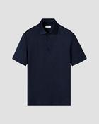 Eton Filo di Scozia Jacquard Slim Polo Shirt - Navy / XL