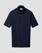 Eton Jaquard Polo Shirt - Navy / XL