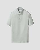 Eton Jaquard Polo Shirt - Green / L