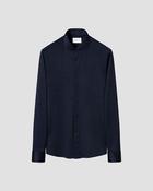 Eton Filo di Scozia Jersey Slim Fit Shirt - Navy / 39
