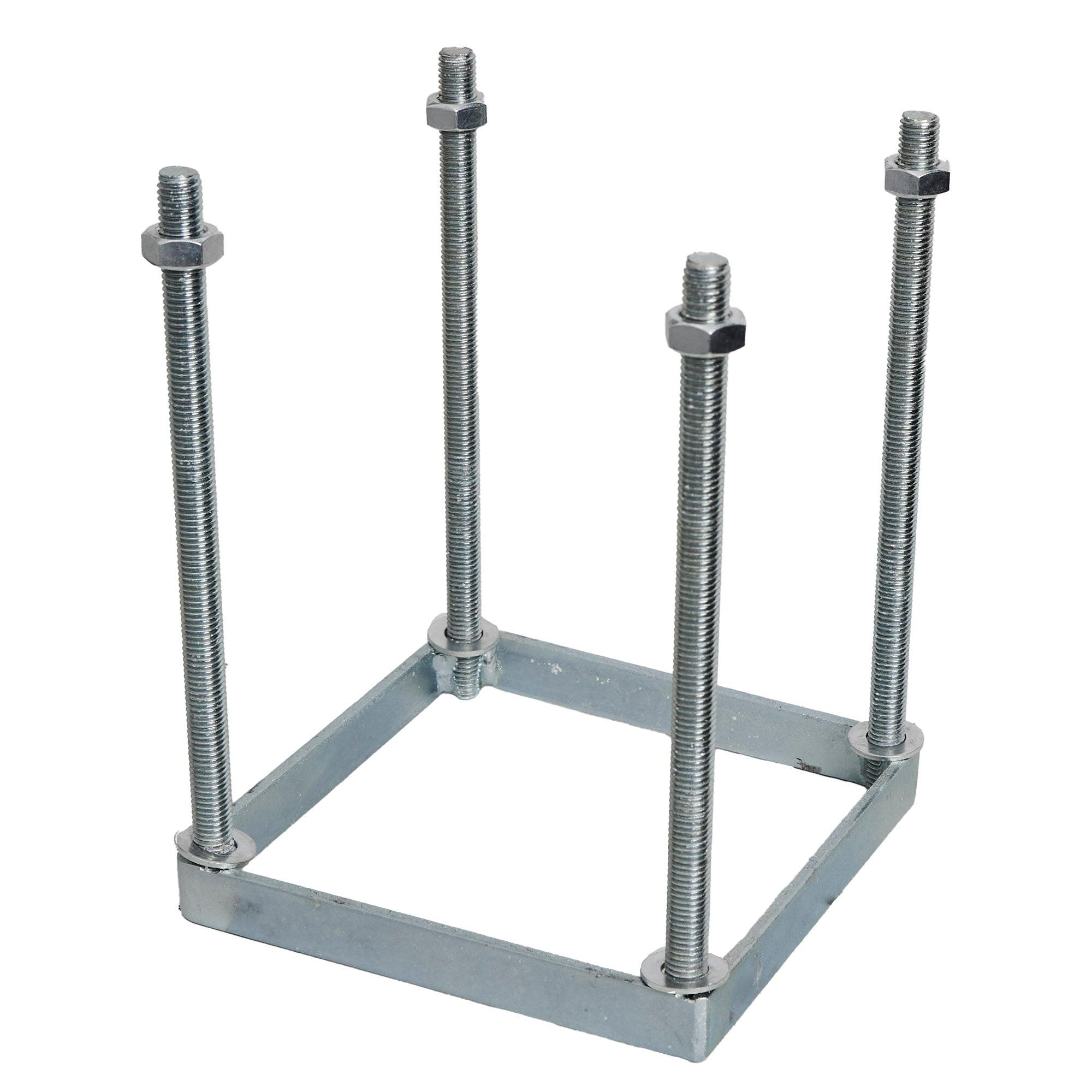 Medium foundation frame, 150mm square in galvanised steel (FF02) in ...