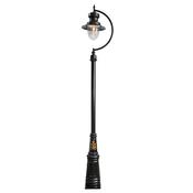 Vintage tear drop lamp post in cast iron and steel 3.7m (H501) image