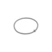 18ct White Gold Fope Prima Bracelet Single Diamond Rondel 0.01ct Small 01M08BX_BB_B_XBX_00S image