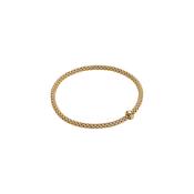 18ct Yellow Gold Fope Prima Bracelet Single Diamond Rondel 0.01ct Medium 01M08BX_BB_G_XGX_00M image