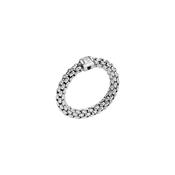 18ct White Gold Fope Souls Single Diamond Set Ring 0.09ct Medium image