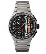 Gents Tag Heuer Formula 1 44mm Chronograph X Gulf Automatic Titanium Coated with Black DLC image