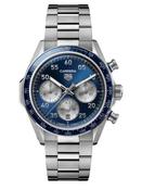 Gents Tag Heuer Carrera 42mm Chronograph Sport Automatic Steel Bracelet Blue Dial Blue Ceramic Bezel CDB2111.BA0054 image