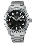 Gents Seiko 5 Sports Field Explorer Camo Black Automatic 41mm Steel Bracelet