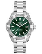 Gents Tag Heuer Aquaracer Professional 200 Solargraph Solar Quartz 40mm Steel Bracelet Green Dial image