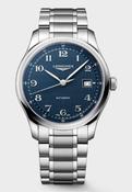 Gents Longines 41mm Master Collection Automatic Steel Bracelet Blue Arabic Numeral Dial L2.950.4.93.6