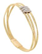 18ct Yellow and White Gold Marco Bicego Marrakech 3 Strand Diamond Rondel Bracelet 0.213ct BG867_B9_YW_M5 image