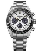 Gents Seiko 39mm Prospex Panda Solar Speedtimer Steel Bracelet White Dial SSC961P1 image