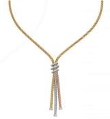18ct Yellow, White and Rose Gold Fope Prima Lariat Necklet with Diamonds 0.49ct image