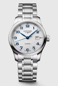 Ladies Longines 30mm Master Collection Automatic Steel Bracelet Silver Dial with Blue  Arabic Numerals  L2.449.4.73.6 image